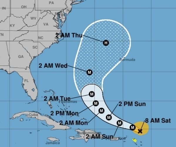 Hurricane Erin rapidly intensifies to Category 4, staying offshore