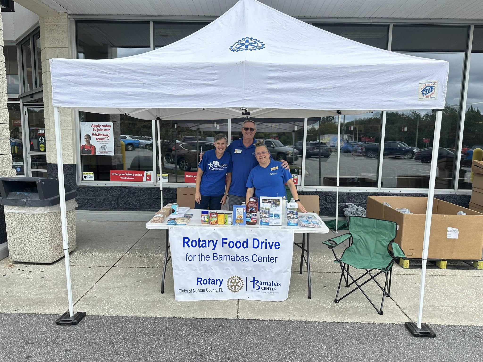 Rotary Clubs host food drive for Barnabas Center