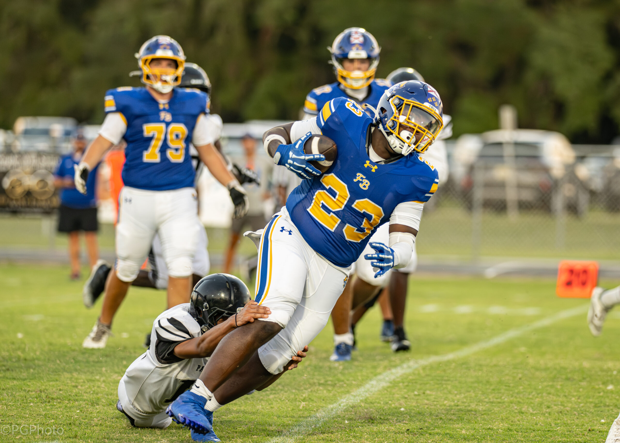 Pirates roll to 4-0 with 56-6 win