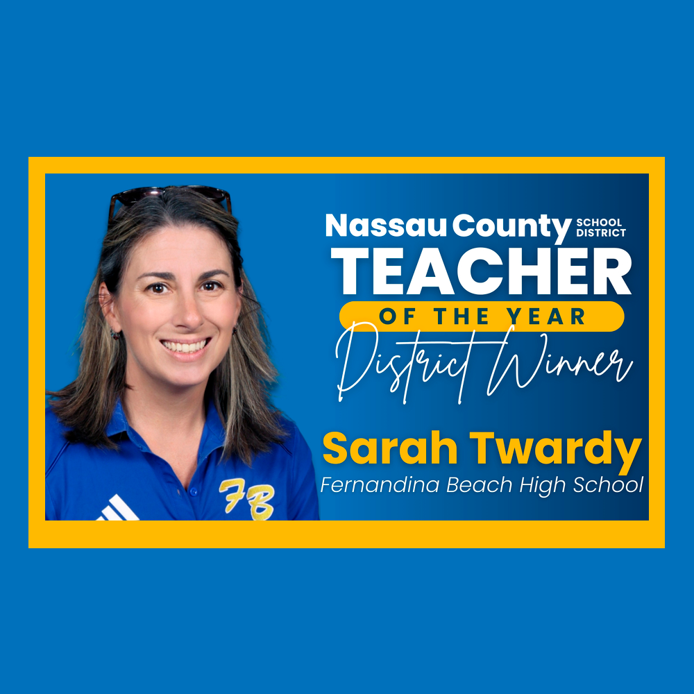 Sarah Twardy named Nassau County School District Teacher of the Year