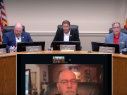 Nassau County commissioners take up funding, growth issues at Aug. 24 workshop and meeting From left, Commissioners Klynt Farmer, Jeff Gray and A.M. "Hupp" Huppmann attend the Nassau County Board of County Commissioners meeting Aug. 24 in person, while Commissioner John Martin, bottom, participates remotely. Photo courtesy Nassau County Board of County Commissioners