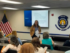 City of Fernandina Beach project updates, Aug. 14, 2026 City Manager Sarah Campbell leads Session 2 of the City of Fernandina Beach's Citizens' Academy at the Fernandina Beach Police Department. Photo courtesy of the City of Fernandina Beach