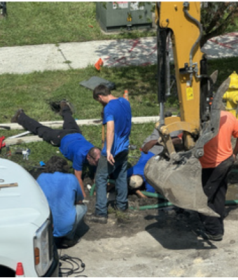 City of Fernandina Beach project updates, Aug. 28, 2026 Utilities staff has been working long, hot hours to ensure the Ash Street stormwater project is completed as soon as possible. Photo courtesy City of Fernandina Beach
