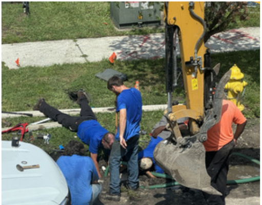 City of Fernandina Beach project updates, Aug. 28, 2026 Utilities staff has been working long, hot hours to ensure the Ash Street stormwater project is completed as soon as possible. Photo courtesy City of Fernandina Beach