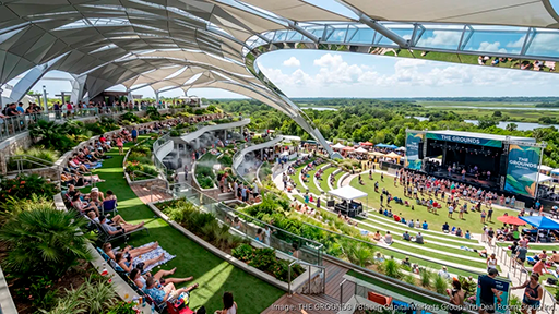 A conceptual visualization of The Grounds, a proposed $120 million privately funded festival and events campus. Photo courtesy THE GROUNDS / Blasen Capital Markets Group and Deal Room Group Inc.