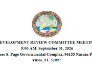 Nassau County Development Review Committee briefs: Wildlight expansion, new warehouse project reviewed Nassau County Development Review Committee meeting notice, Sept. 1, 2026 Courtesy of Nassau County.