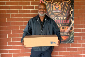 From food services to front doors: Nassau schools deliver food to families in need Officer Caldwell prepares to deliver food. Photo courtesy Nassau County School District
