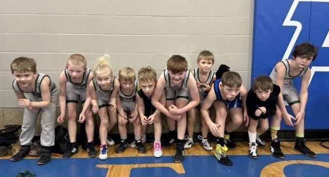 youth wrestling Young wrestlers from the Fernandina Beach Wrestling Club’s youth program strike a wrestling stance. Photo courtesy Fernandina Beach Wrestling Club